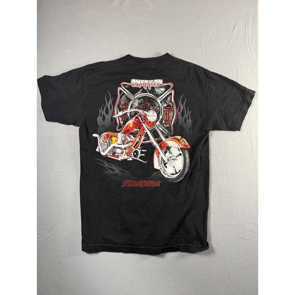 Vintage 2004 American Chopper Firebike T-Shirt Mens M Black Discovery Channel
